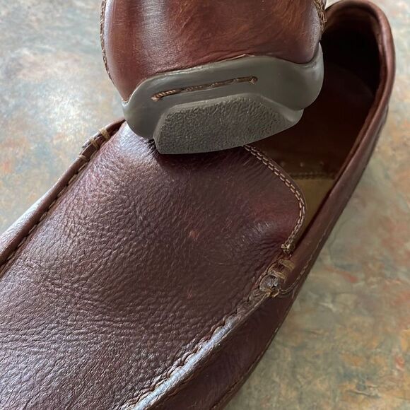 Johnston & Murphy Brown Leather Driving Moccasin Sz 10 - Picture 3 of 8